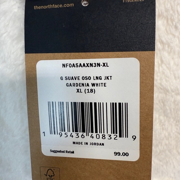 The North Face Girls Suave OSo Long Jacket Gardenia Size XL - Picture 5 of 5